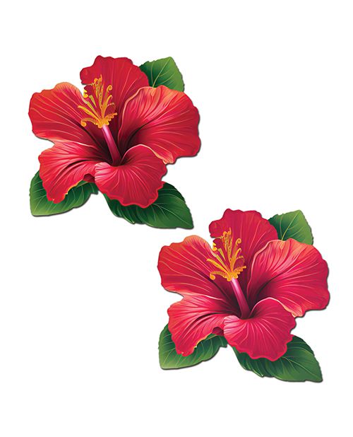 Pastease Tropical Vibrant Hawaiian Hibiscus Botanical Flower Pasties