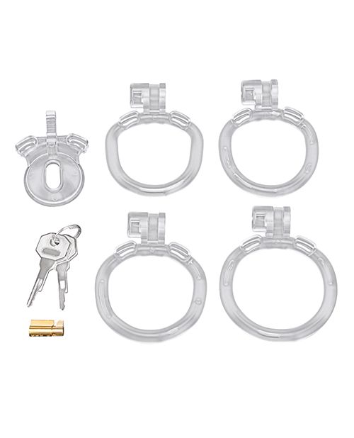 Blue Line Acrylic See Thru Mini Cock Micro Chastity Cage