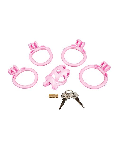 Blue Line Small Pink Humiliation Acrylic Prisoner Cock Cage