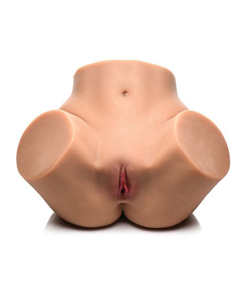 Mistress Vibrating & Squeezing Pussy & Ass Masturbator