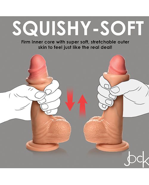 Jock Real Skin Silicone 8 Inch Dildo With Balls