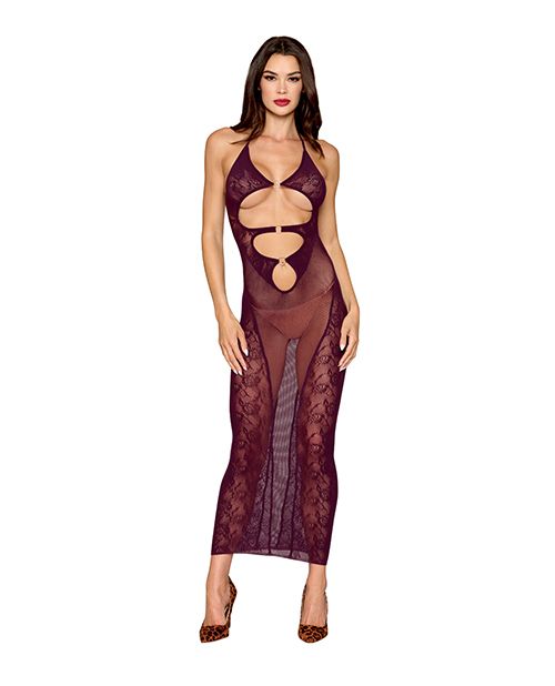 Black Diamond Seamless Gown With Removable Shrug