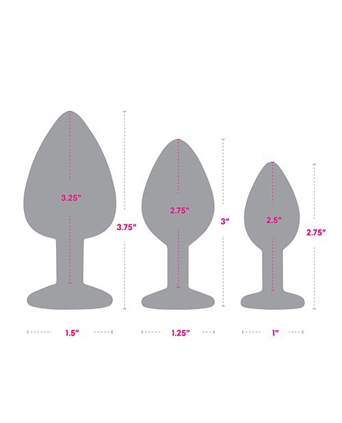 Gemsations 3 Piece Silicone Bling Bling Anal Training Set