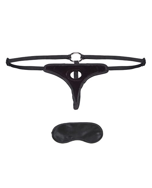 Lux Fetish Velvet Bikini Strap On Harness