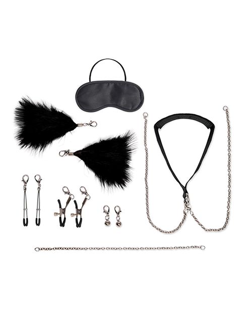 Lux Fetish 12 Piece Interchangeable Collar & Nipple Clips Set