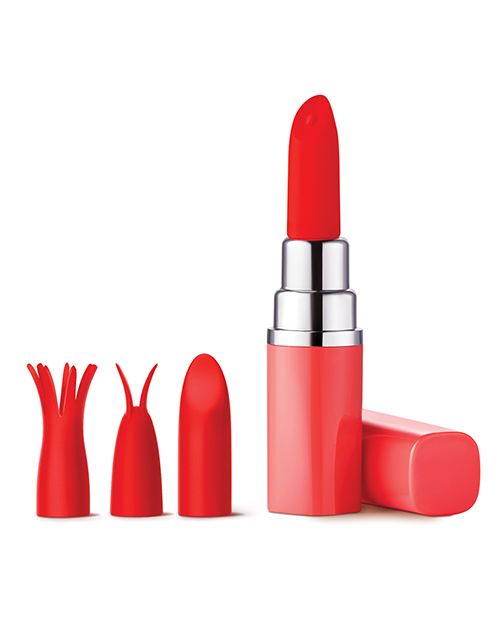 Luv Inc Lipstick Vibrator With 4 Heads