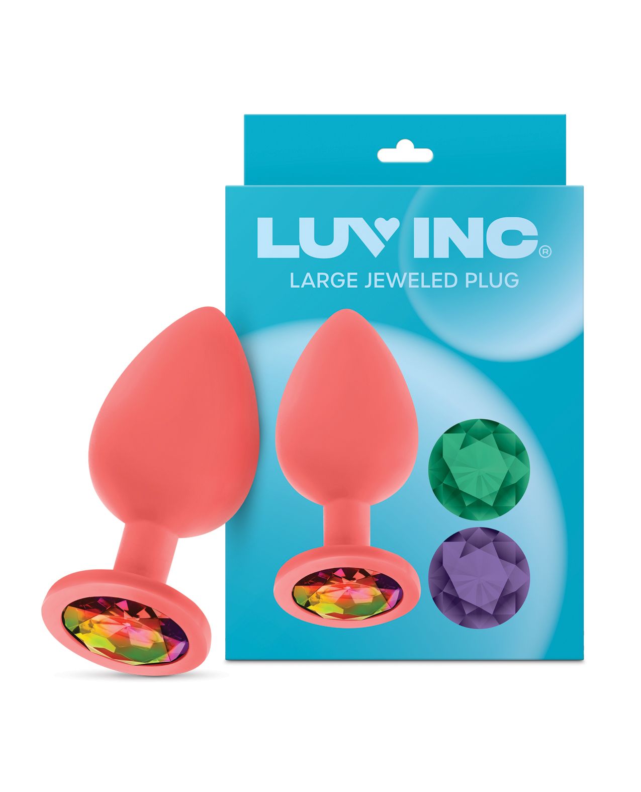 Luv Inc Jeweled Silicone Butt Plug With Three Stones