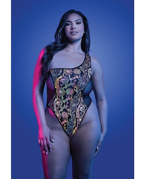 Glow Luminescent Flash Reflective Floral Print Teddy