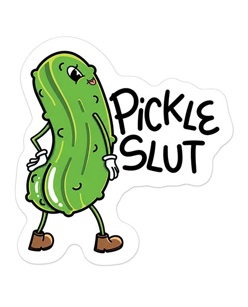 Sleazy Greetings Pickle Slut Sticker