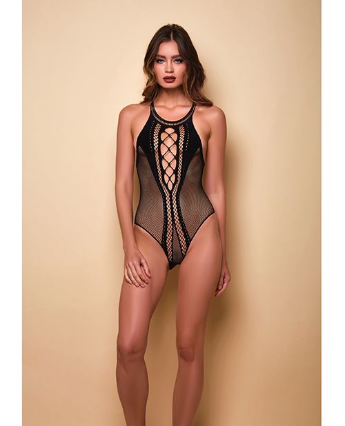 Haughty Lights Off Halter Neck Teddy