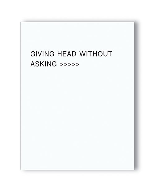 Naughty Kards Giving Head Without Asking Card