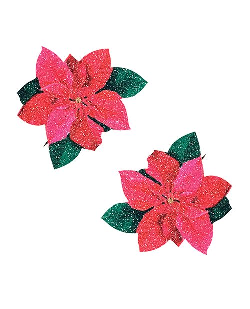 Nipztix Poinsettia Glitter Flower Pasties