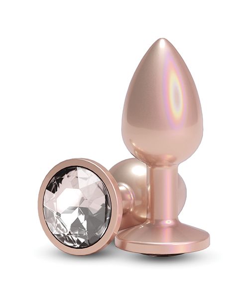Rear Asset Iridescent Plug With Clear Gem