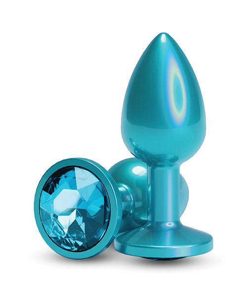 Rear Asset Iridescent Plug With Clear Gem