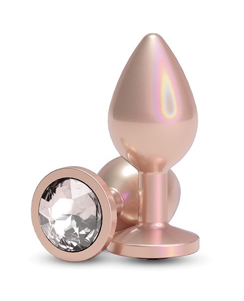 Rear Asset Iridescent Plug With Clear Gem