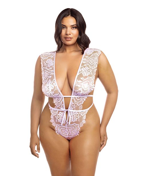 RSVP Imani Eyelash Lace Soft Cup High Leg Teddy