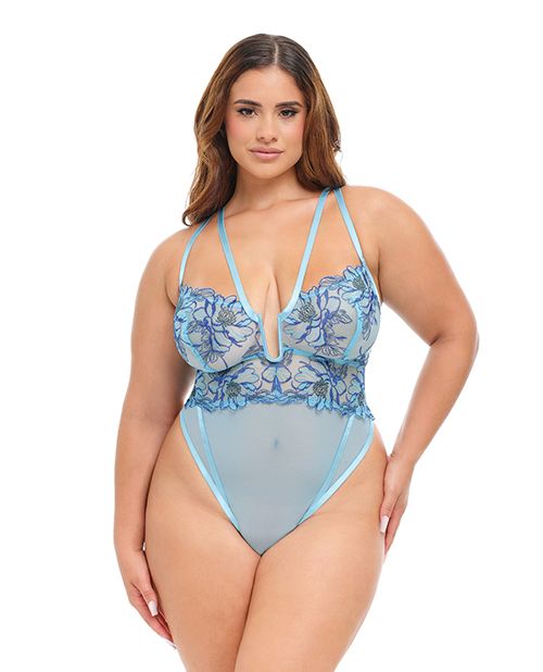Oh La La Cheri Emilia Floral Embroidered Teddy