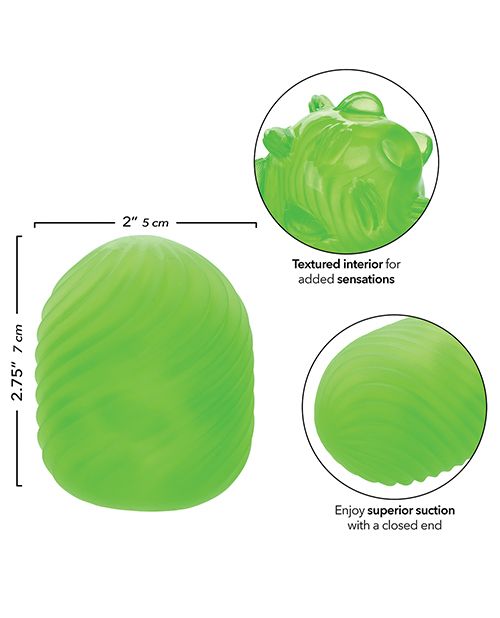 Pop Sock! Textured Masturbator-Green