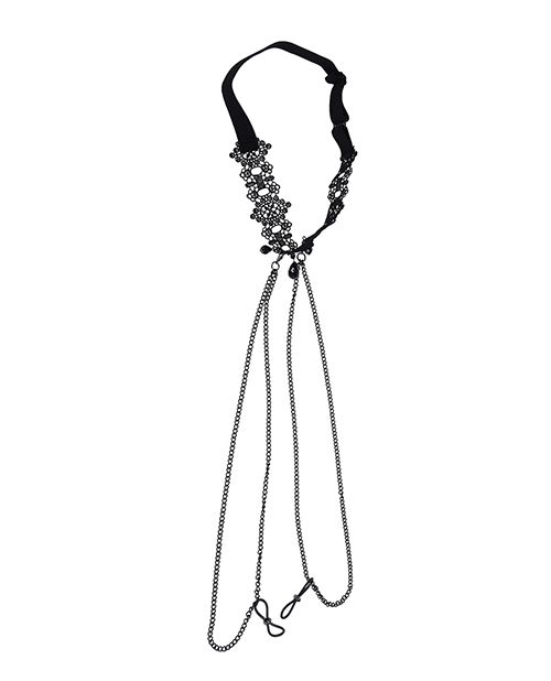 Sex & Mischief Lace Collar with Nipple Ties