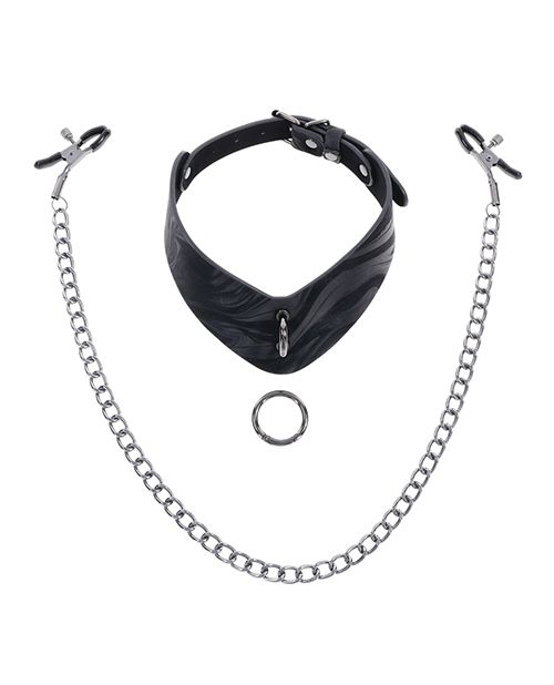 Velvet Noir Collar & Removable Clamps