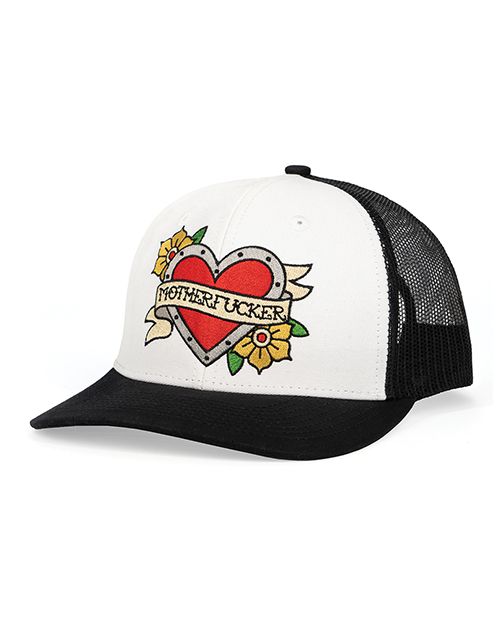 Wood Rocket Tattoo Heart Mother Fucker Trucker Hat