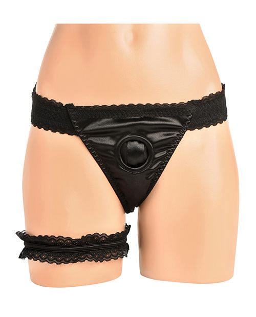 Bedroom Bliss Jolie Strap-On Panty Harness & Garter