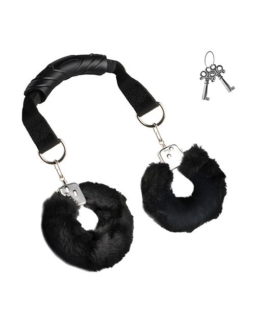 Master Series The Handler Furry Handcuffs With Handle