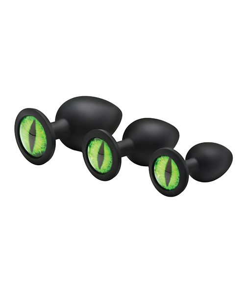 Creature Cocks Creature Eyes Green Eye Silicone Butt Plug Set