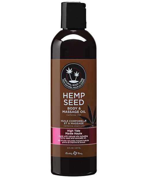 Earthly Body Hemp Seed Body and Massage Oil-8 oz - Wicked Sensations