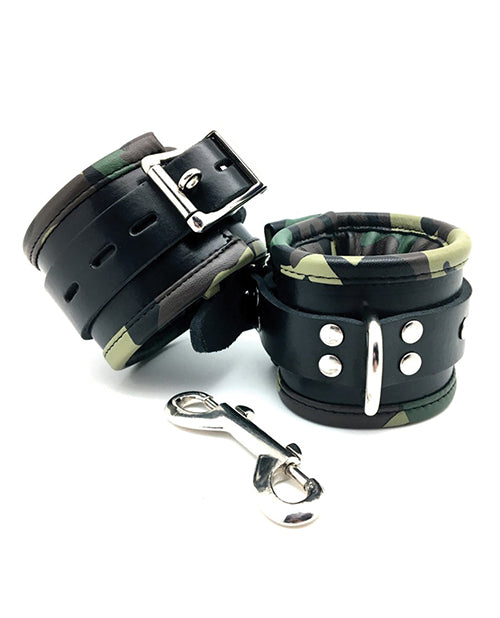 Sensual Sin Leather Padded Cuffs - Wicked Sensations