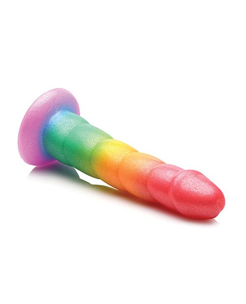 Simply Sweet 6.5 Inch Swirl Rainbow Dildo