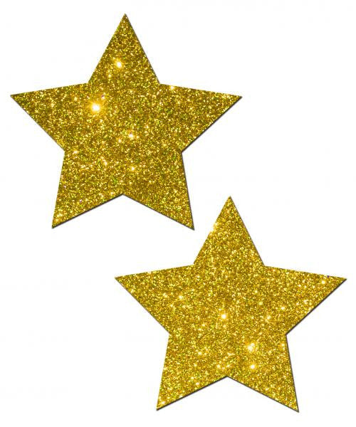 Gold Glitter Pasties - Wicked Sensations