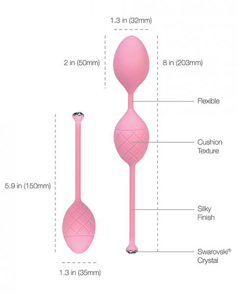 Pillow Talk Frisky Luxurious Pleasure Balls - Wicked Sensations