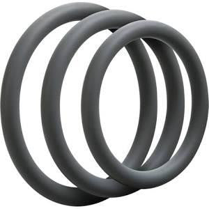 OptiMALE Thin Cock Ring Set - Wicked Sensations