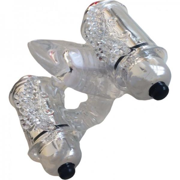 Wet Dreams Double Down Triple Motor Cock Ring - Wicked Sensations