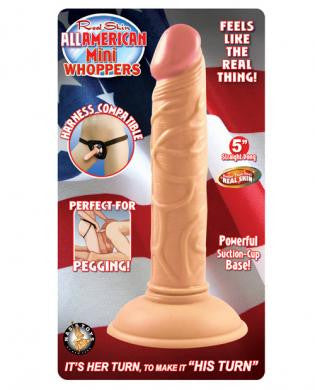 Real Skin All American Mini Whopper 5 Inch Straight Dong - Wicked Sensations