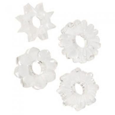 Basic Essentials 4 Pack Cock Rings - Wicked Sensations