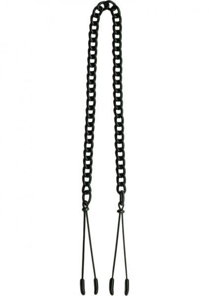 Black Chain Tweezer Clamps - Wicked Sensations