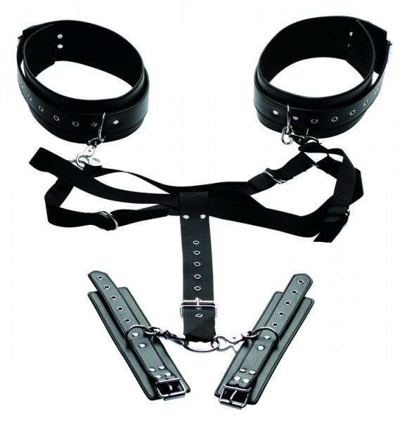 Acquire Easy Access Thigh Harness With Wrist Cuffs - Wicked Sensations