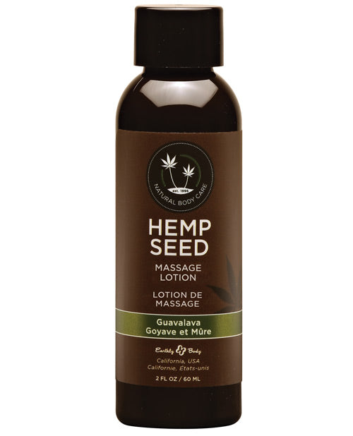 Earthly Body Hemp Massage Lotion-2 oz - Wicked Sensations
