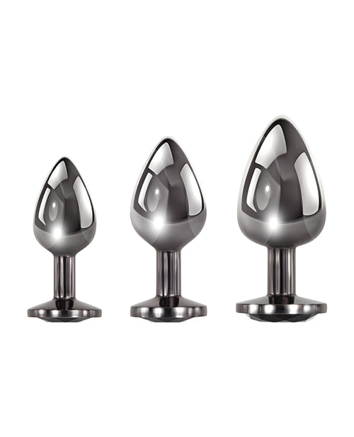 Evolved Black Gem Anal Plug Set - Wicked Sensations
