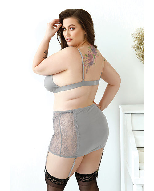 Curve Layne Bralette, Gartered Skirt and G-String Panty