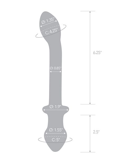 Glas 9.5 Inch Double Play Dual Ended Dildo