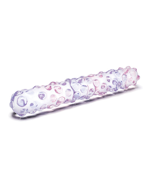 Glas 9 Inch Purple Rose Nubby Glass Dildo
