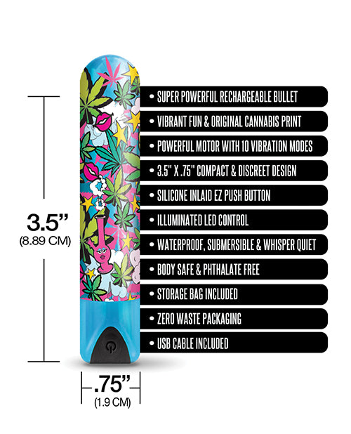 Prints Charming Buzzed 3.5 Inch Rechargeable Bullet