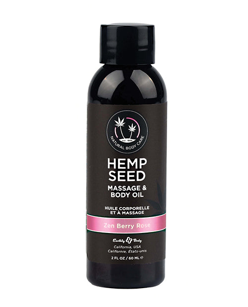 Earthly Body Hemp Seed Massage and Body Oil-2 oz