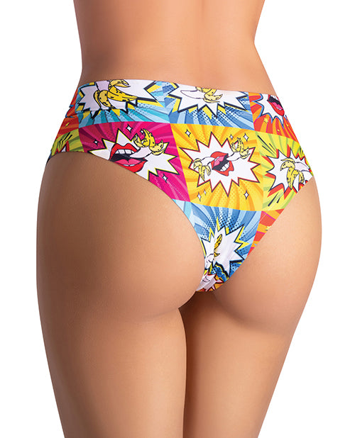 Mememe Comics Curious Girl Printed Thong