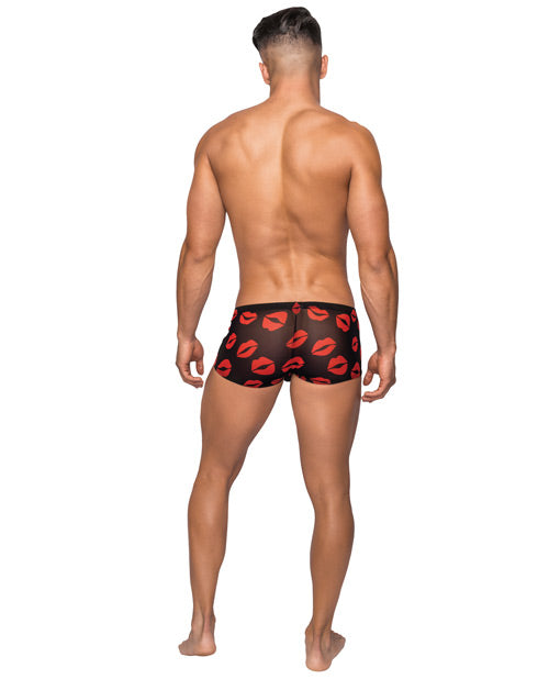 Male Power Kiss Me Stretch Mesh Mini Short