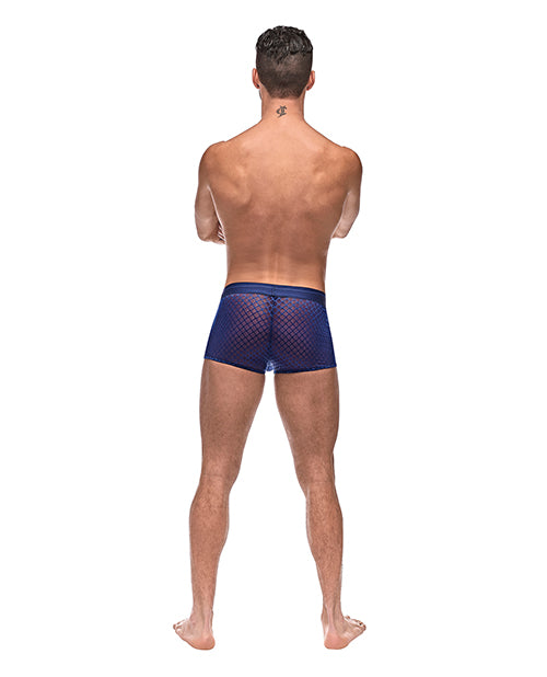 Male Power Diamond Mesh Mini Short