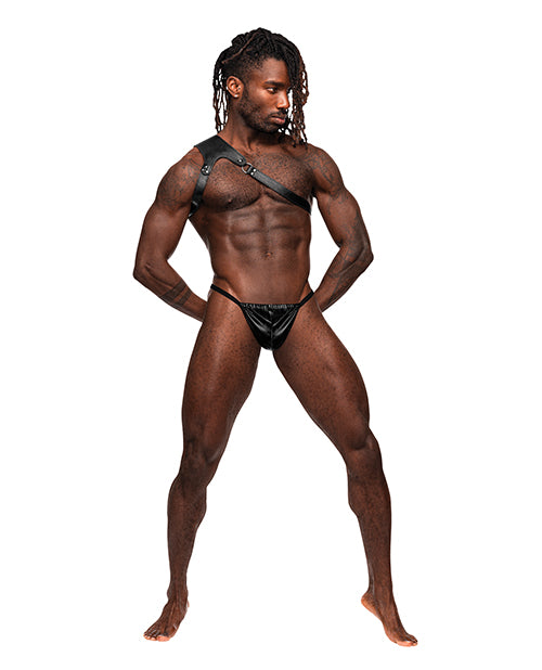 Male Power Leather Zodiac Shoulder Harness